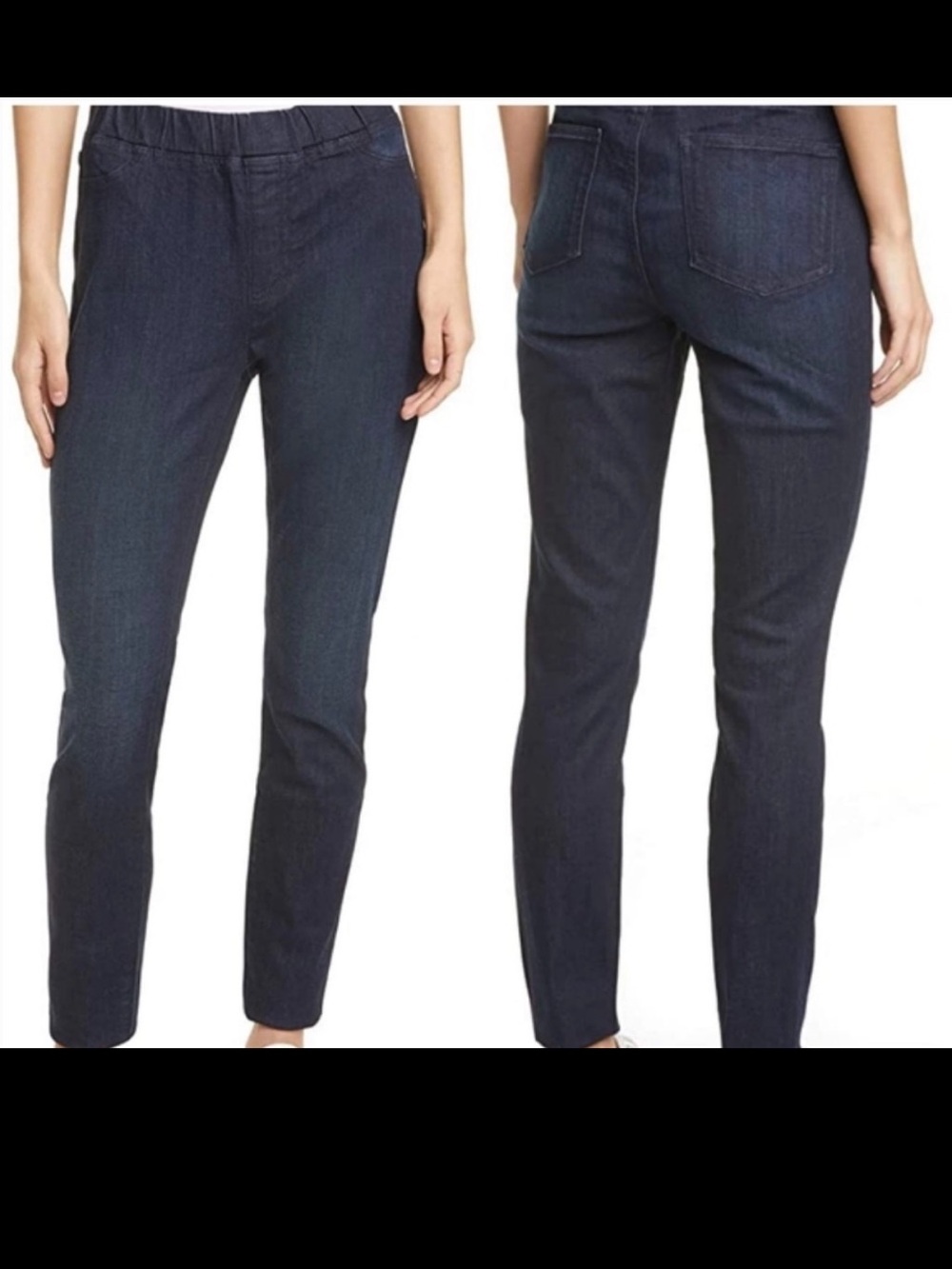 Eileen Fisher Elastic Waistband Slim Skinny Jeans